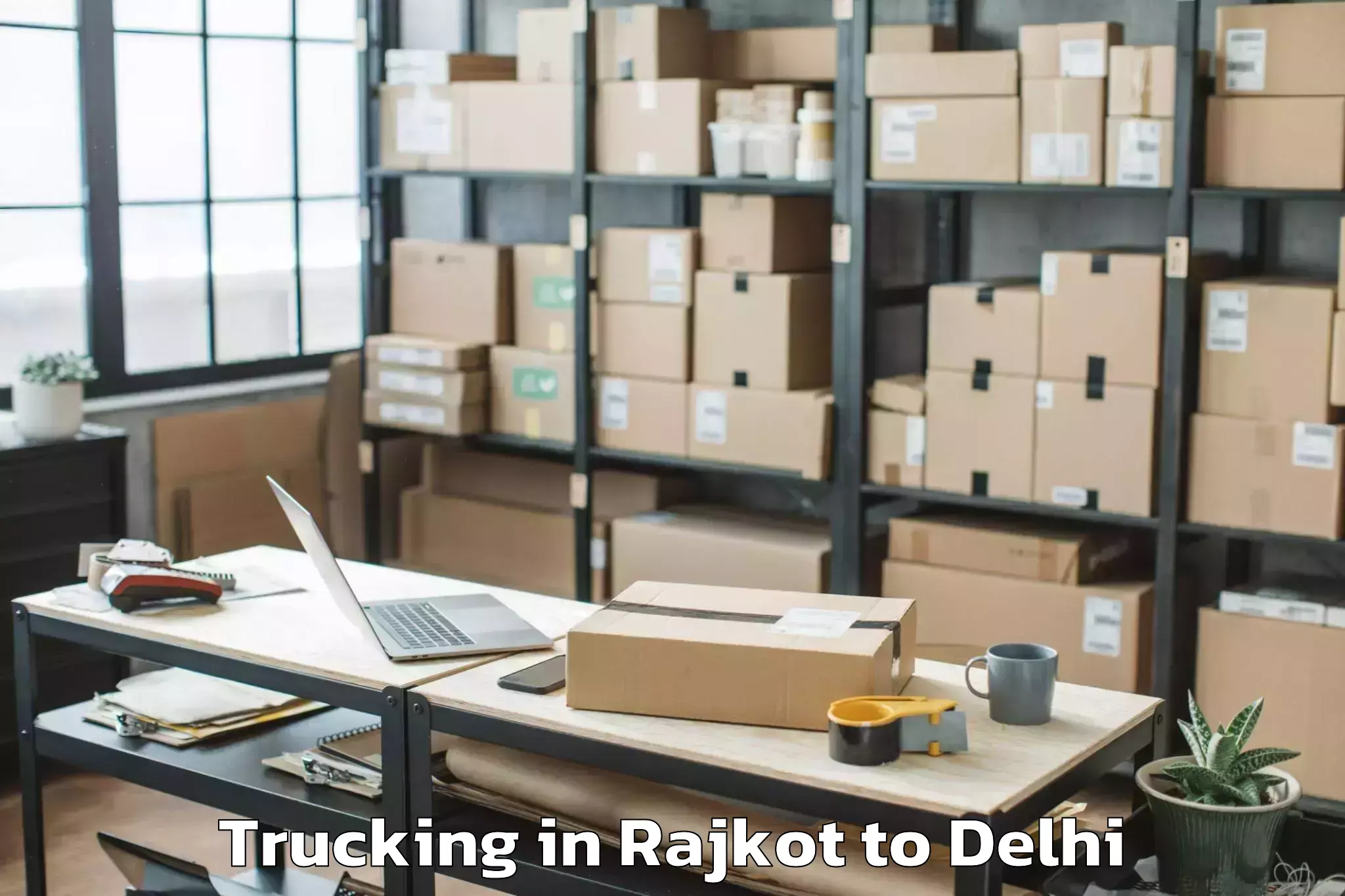 Top Rajkot to Ashok Vihar Trucking Available